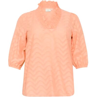 Langärmelige Bluse, Damen KAFFE Curve Vitana Orange 44 Femme Langärmelige Bluse, Damen KAFFE Curve Vitana Orange 44 Femme