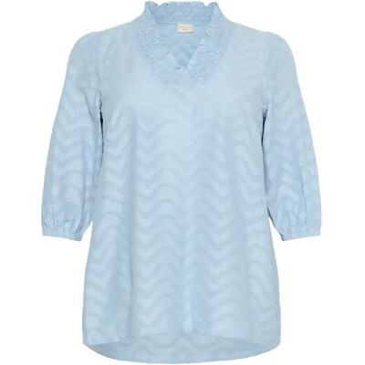 Langärmelige Bluse, Damen KAFFE Curve Vitana Bleu 42 Femme Langärmelige Bluse, Damen KAFFE Curve Vitana Bleu 42 Femme