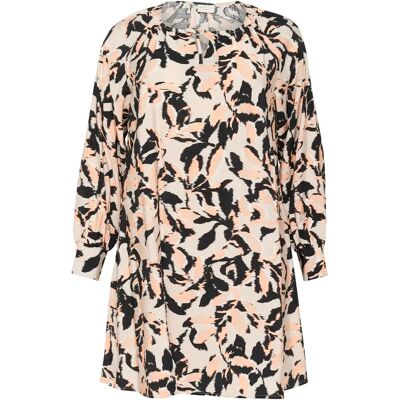 Kleid mit langen Ärmeln, Damen KAFFE Curve Paca Beige 54 Femme Kleid mit langen Ärmeln, Damen KAFFE Curve Paca Beige 54 Femme