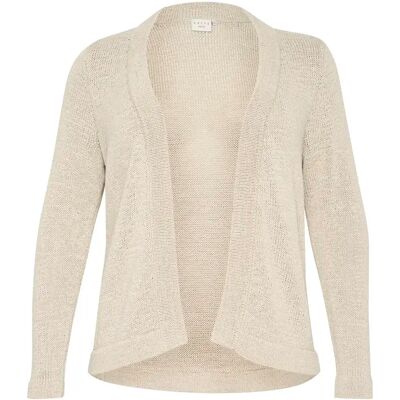 Strickjacke, Damen KAFFE Curve KCEvita Beige S Femme Strickjacke, Damen KAFFE Curve KCEvita Beige S Femme