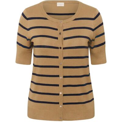 Damen Kurzarm-Cardigan KAFFE Curve Lizzy Marron S Femme Damen Kurzarm-Cardigan KAFFE Curve Lizzy Marron S Femme
