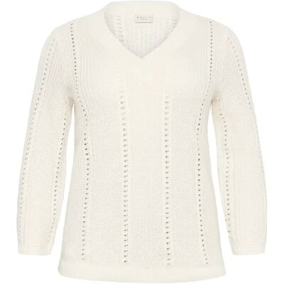 Pullover Damen KAFFE Curve Lorry Blanc XL Femme Pullover Damen KAFFE Curve Lorry Blanc XL Femme