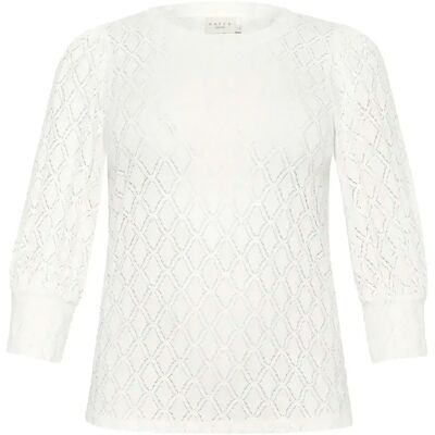 Langärmelige Bluse, Damen KAFFE Curve Tia Blanc XL Femme Langärmelige Bluse, Damen KAFFE Curve Tia Blanc XL Femme