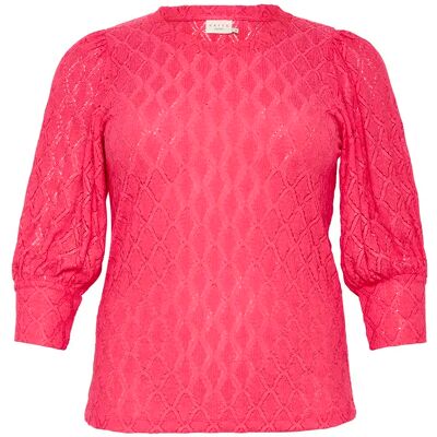 Langärmelige Bluse, Damen KAFFE Curve Tia Rose M Femme Langärmelige Bluse, Damen KAFFE Curve Tia Rose M Femme