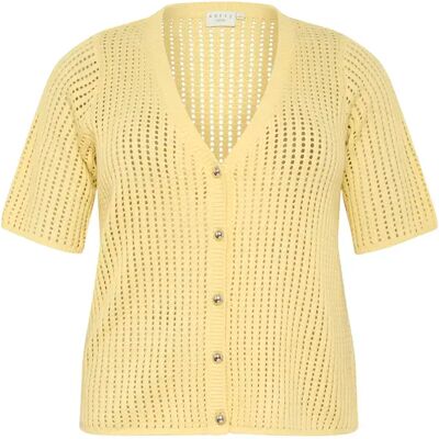 Strickjacke, Damen KAFFE Curve Solara Jaune S Femme Strickjacke, Damen KAFFE Curve Solara Jaune S Femme