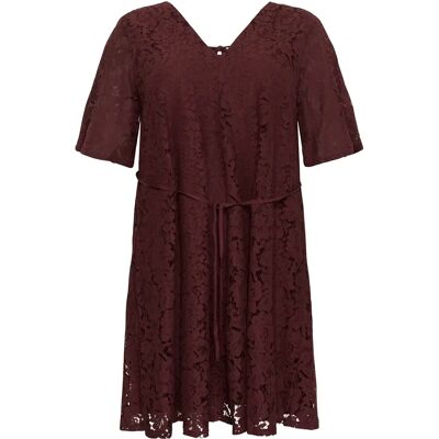 Spitzenkleid Damen KAFFE Curve KCNima Rouge 48 Femme Spitzenkleid Damen KAFFE Curve KCNima Rouge 48 Femme