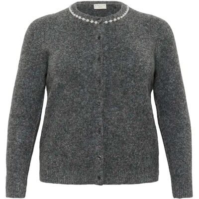 Strickjacke, Damen KAFFE Curve KCRoxia Gris S Femme Strickjacke, Damen KAFFE Curve KCRoxia Gris S Femme