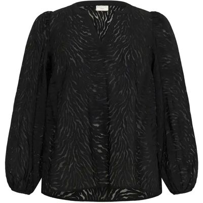 Langärmelige Bluse, Damen KAFFE Curve Vianna Noir 44 Femme Langärmelige Bluse, Damen KAFFE Curve Vianna Noir 44 Femme