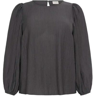 Langärmelige Bluse, Damen KAFFE Curve Viva Noir 48 Femme Langärmelige Bluse, Damen KAFFE Curve Viva Noir 48 Femme