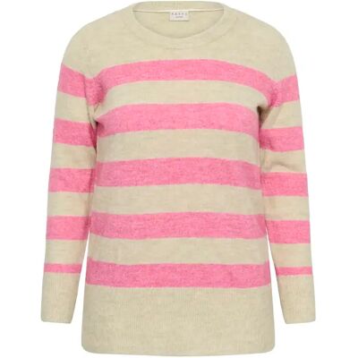 Pullover Damen KAFFE Curve Niela Striped Gris XL Femme Pullover Damen KAFFE Curve Niela Striped Gris XL Femme