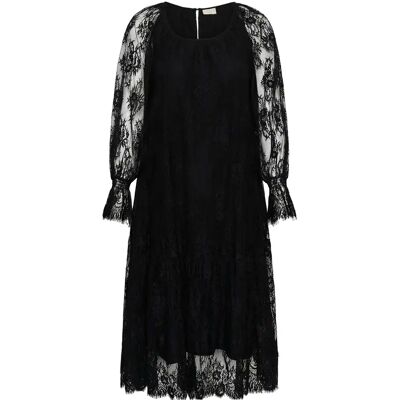 Spitzenkleid Damen KAFFE Curve KCAmalie Noir 46 Femme Spitzenkleid Damen KAFFE Curve KCAmalie Noir 46 Femme