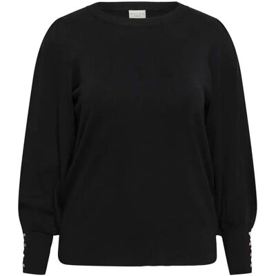 Pullover mit Rundhalsausschnitt Damen KAFFE Curve Lizzy Noir S Femme Pullover mit Rundhalsausschnitt Damen KAFFE Curve Lizzy Noir S Femme