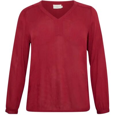 Langärmelige Bluse, Damen KAFFE Curve Ami Rouge 42 Femme Langärmelige Bluse, Damen KAFFE Curve Ami Rouge 42 Femme