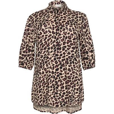 Damenbluse KAFFE Curve Sonna Marron 46 Femme Damenbluse KAFFE Curve Sonna Marron 46 Femme