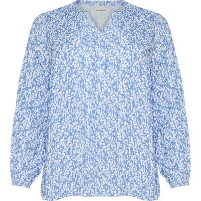Langärmelige Bluse, Damen KAFFE Curve Mahlena Bleu 54 Femme Langärmelige Bluse, Damen KAFFE Curve Mahlena Bleu 54 Femme