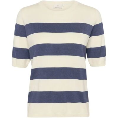 Gestreifte Strickbluse für Damen KAFFE Lizza Bleu M Femme Gestreifte Strickbluse für Damen KAFFE Lizza Bleu M Femme
