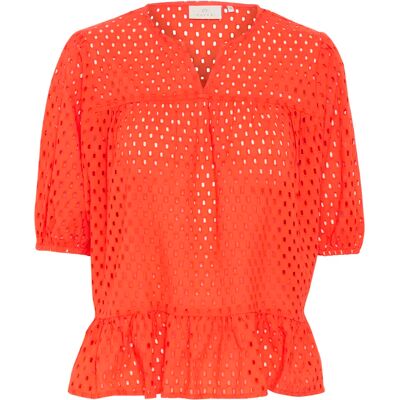 Damenbluse KAFFE Rumba Orange 40 Femme Damenbluse KAFFE Rumba Orange 40 Femme