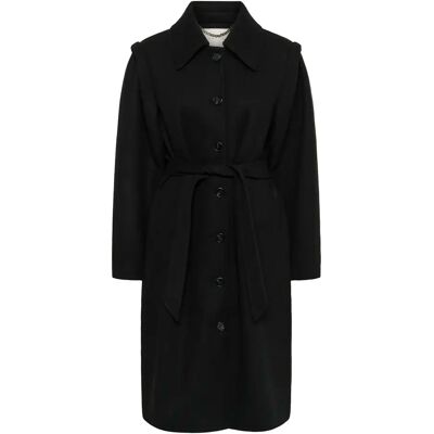 Langer Mantel, Damen KAFFE Julia Noir 46 Femme Langer Mantel, Damen KAFFE Julia Noir 46 Femme