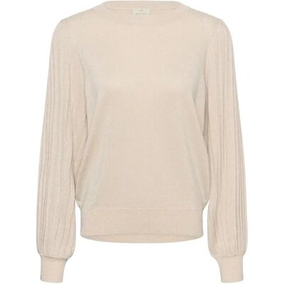 Faltenrock Damen KAFFE Regina Beige 2XL Femme Faltenrock Damen KAFFE Regina Beige 2XL Femme