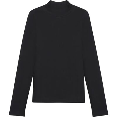 Pullover mit Stehkragen, Damen KnowledgeCotton Apparel Noir L Femme Pullover mit Stehkragen, Damen KnowledgeCotton Apparel Noir L Femme