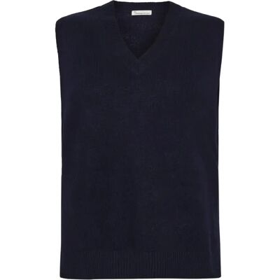 Ärmelloser Pulli V-Ausschnitt Damen KnowledgeCotton Apparel Bleu XL Femme Ärmelloser Pulli V-Ausschnitt Damen KnowledgeCotton Apparel Bleu XL Femme