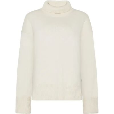 Pullover mit Rundhalsausschnitt Damen KnowledgeCotton Apparel Regenerative Organic Certified Blanc XL Femme Pullover mit Rundhalsausschnitt Damen KnowledgeCotton Apparel Regenerative Organic Certified Blanc XL Femme