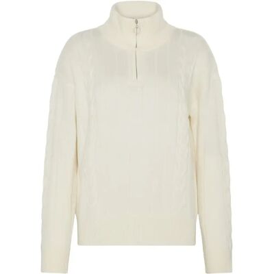 Pull 1/2 Zip aus Merinowolle Damen KnowledgeCotton Apparel RWS Blanc M Femme Pull 1/2 Zip aus Merinowolle Damen KnowledgeCotton Apparel RWS Blanc M Femme