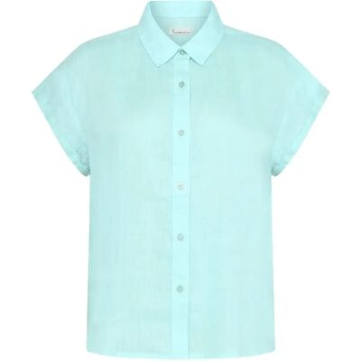 Chemisier Aster mit Revers aus Leinen für Damen KnowledgeCotton Apparel Bleu XS Femme Chemisier Aster mit Revers aus Leinen für Damen KnowledgeCotton Apparel Bleu XS Femme