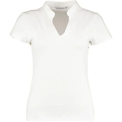 Stehkragen T-Shirt Kustom Kit Blanc XL/2XL Mixte Stehkragen T-Shirt Kustom Kit Blanc XL/2XL Mixte