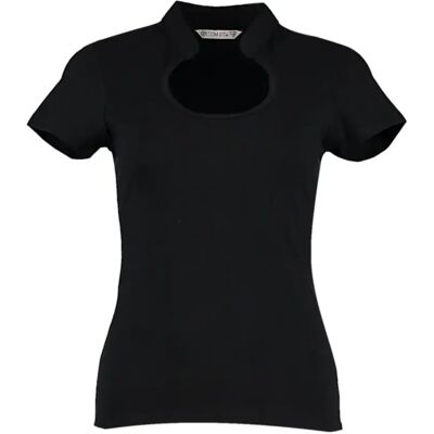T-Shirt mit Schlüssel-ausschnitt Kustom Kit Noir 3XL/4XL Mixte T-Shirt mit Schlüssel-ausschnitt Kustom Kit Noir 3XL/4XL Mixte