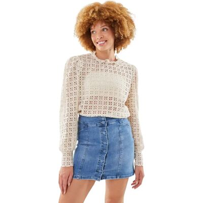 Damenbluse La Petite Étoile Cosette Beige 38 Femme Damenbluse La Petite Étoile Cosette Beige 38 Femme