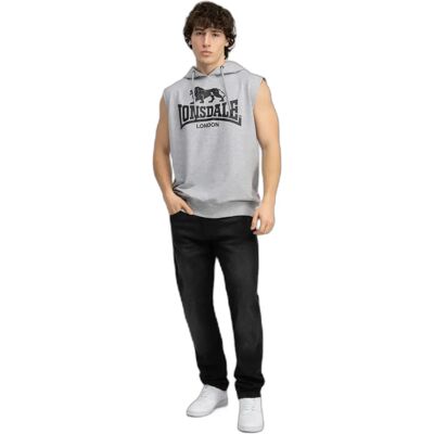 Ärmelloser Hoodie Lonsdale Regular Fit Bignor Gris L Homme Ärmelloser Hoodie Lonsdale Regular Fit Bignor Gris L Homme