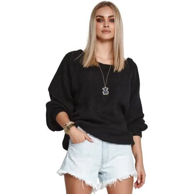 Pullover Damen Makadamia Noir TU Femme Pullover Damen Makadamia Noir TU Femme
