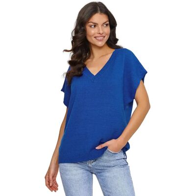 Ärmelloser Pullover Damen Makadamia Bleu TU Femme Ärmelloser Pullover Damen Makadamia Bleu TU Femme
