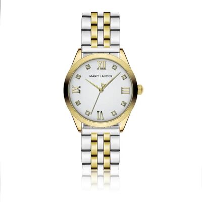 Edelstahlarmbanduhr für Damen Marc Lauder Porto Doré 18x18 mm Femme Edelstahlarmbanduhr für Damen Marc Lauder Porto Doré 18x18 mm Femme
