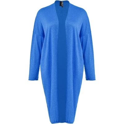 Damen lange Strickjacke Mat Fashion Lurex Bleu TU Femme Damen lange Strickjacke Mat Fashion Lurex Bleu TU Femme