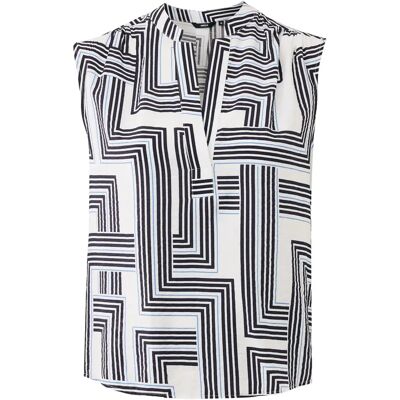 Ärmellose Bluse mit geometrischem Muster Damen Mexx Multicolore 34 Femme Ärmellose Bluse mit geometrischem Muster Damen Mexx Multicolore 34 Femme