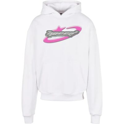 Hoodie Mister Tee Speed Logo Blanc XL Mixte Hoodie Mister Tee Speed Logo Blanc XL Mixte