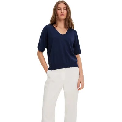 Pullover Damen Moodo L-SW-4908 Bleu L Femme Pullover Damen Moodo L-SW-4908 Bleu L Femme