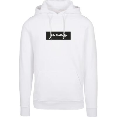 Mister Tee Pray Boxlogo Hoodie - Weiß - 2X-Large Mister Tee Pray Boxlogo Hoodie - Weiß - 2X-Large