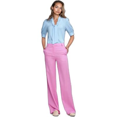Damenbluse mit Schleifenkragen Nife Bleu 38 Femme Damenbluse mit Schleifenkragen Nife Bleu 38 Femme