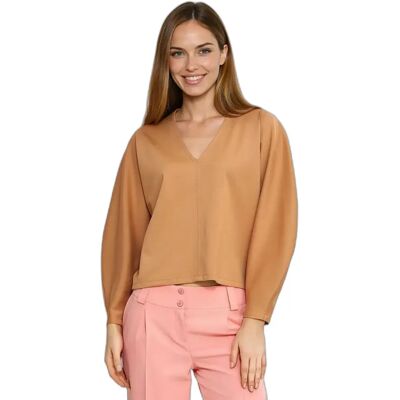 Langärmelige Bluse, Damen Nife Marron 36/38 Femme Langärmelige Bluse, Damen Nife Marron 36/38 Femme