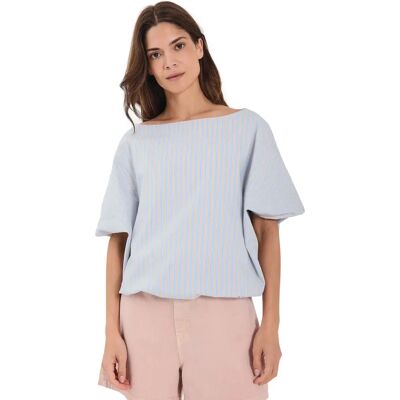 Gestreifte Bluse für Damen Norr Carlo Bleu 38 Femme Gestreifte Bluse für Damen Norr Carlo Bleu 38 Femme