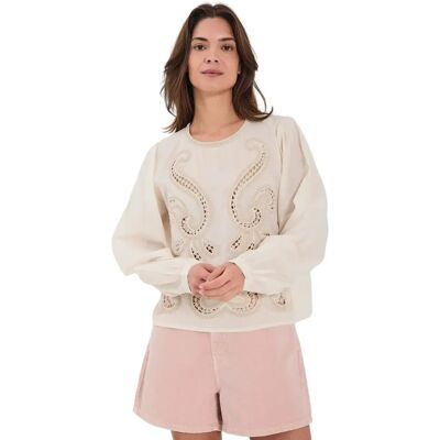 Langärmelige Bluse, Damen Norr Fen Blanc 34 Femme Langärmelige Bluse, Damen Norr Fen Blanc 34 Femme