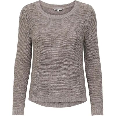 Pullover mit Rundhalsausschnitt Damen Only Geena Gris M Femme Pullover mit Rundhalsausschnitt Damen Only Geena Gris M Femme