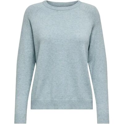 Pullover mit Rundhalsausschnitt Damen Only Lesly Bleu M Femme Pullover mit Rundhalsausschnitt Damen Only Lesly Bleu M Femme