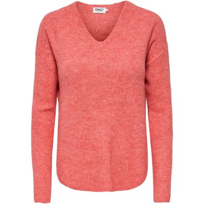 Damen V-Ausschnitt Pulli Only Camilla Orange L Femme Damen V-Ausschnitt Pulli Only Camilla Orange L Femme