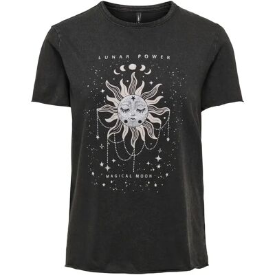 Damen T-Shirt Only Lucy Noir L Femme Damen T-Shirt Only Lucy Noir L Femme
