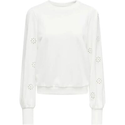 Sweatshirt Damen Only Blanc XS Femme Sweatshirt Damen Only Blanc XS Femme