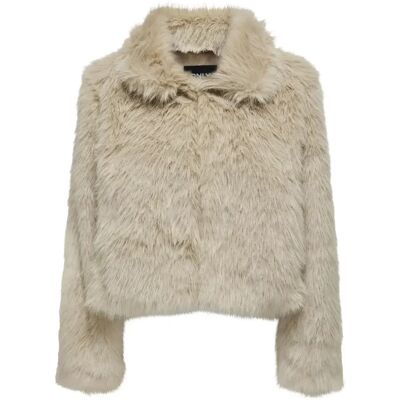 Kunstpelzjacke Damen Only Manny Beige XL Femme Kunstpelzjacke Damen Only Manny Beige XL Femme